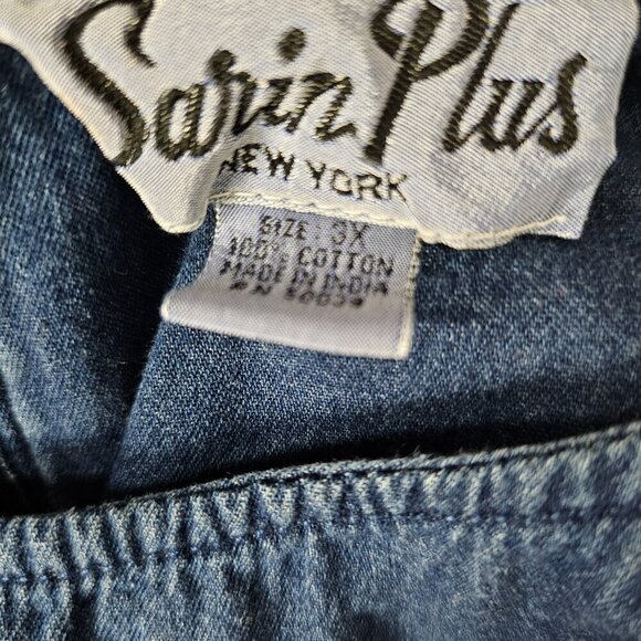 Sarin New York Vintage Boho Embroidered Top And Sleeveless Maxi Jean Dress Set - Picture 2 of 11